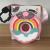 Cartoon Donut Water Cup Drop-Resistant Silicone Cup with Straw Children Portable Shoulder Strap Plastic Cup Baby Gift Kettle