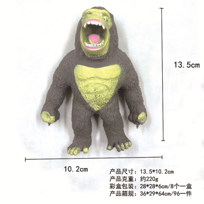 Cross-Border TPR Decompression Gorilla Vent Decompression Pinch Lecon Yi Sand Vent Toy Doll Wholesale Toy