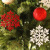 Cross-Border Amazon New Christmas Decorations 10cm/40pc Christmas Snowflake String Christmas Tree Pendant
