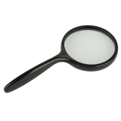 50mm Crank Magnifying Glass Curved Handle Reading Book 5 Times Magnifying Glass High Power Reading Gift Student Magnifying Glass