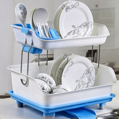 Creative Double Layer Draining Bowl Rack Foreign Trade Exclusive