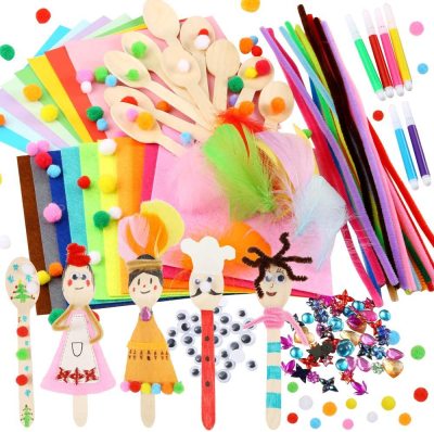 Factory Direct Sales DIY Children's Handmade Material Kit Puzzle Handmade Collage Art Toy Set