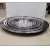 201 Stainless Steel round Plate Thickened Cold Noodle Plate Flat Bottom Plate Dumpling Plate Household Meal Saucer Shallow Plate Barbecue Plate Dinner Plate