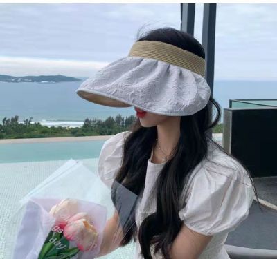 Best-Seller on Douyin Summer Outing Sun Protection Sun Hat Big Brim Uv Protection Uv Topless Hat Tide Sun Hat Female