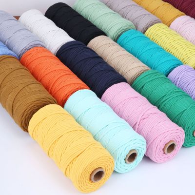 3mm Color Core Cotton Cord Woven Core Single Strand Cotton String DIY Clothing Home Textile Decoration Fine Cotton Cord