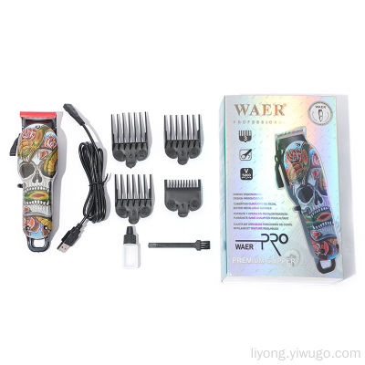 Waer Barber Shop Graffiti Oil Head Electric Hair Clipper Hair Salon Nicks Hair Clipper