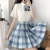 Original JK Plaid Skirt Pleated Skirt High Waist Japanese Style JK Uniform Skirt All-Matching A- line Skirt Autumn Women