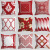 New Chinese Classical Red Geometric Pillow Cover Light Luxury Elegant Home Flowers Super Soft Printed Pillows Cushion Cover