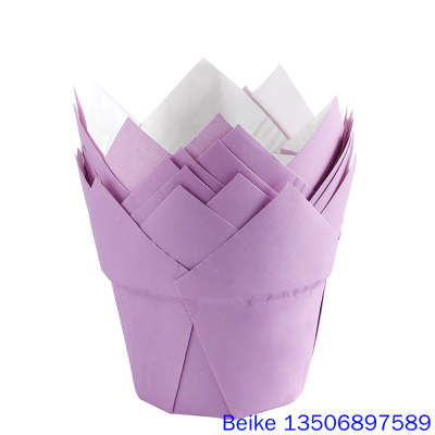 Cake Cup 14.5cm 200 PCs Tuilp Glass Flame Cup Cake Paper Tray Cake Paper Cups