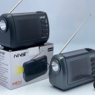 NNS-555S New Solar Bluetooth Speaker with Antenna Radio Gift Speaker Retro Radio