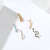 Amazon Foreign Trade Ornament Creative Personality Zodiac Snake Leaf Word Blue Water Drop Alloy Ear Studs 5-Piece Set