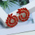 Popular European and American Foreign Trade Leaves Zircon Ear Studs Exaggerated Feather Branch Back Hanging Rhinestone Leaf Earrings