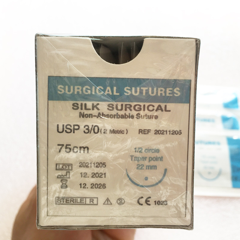 3-0圆针带线缝合针 腹腔镜模拟训练教学缝合练习针线厂家直供