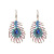 Wish Amazon Foreign Trade Hot Sale Factory Direct Sales Fashion and Fully-Jewelled Shining Peacock Feather Rhinestone Earrings Wholesale