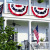 90 * 180cm American Fan Flag American Labor Day Guardrail Decoration 3 * 6ft American Independence Day Semicircle Flag