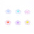12mm Frosted Inner Color Small Flower Colorful Acrylic Beads 6 Colors Children DIY Hair Accessories Bracelet Mobile Phone Charm Acrylic Ornaments Accessories