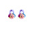 Sterling Silver Needle Macaron Earrings Acrylic Matte Paint Contrast Color Ear Studs Simple Cute Girly Style Fashion Earrings