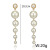 Cross-Border Foreign Trade Korean Style Fashion Simple Refined Long Earrings Personality All-Match Large and Small Pearls Ear Stud Earring Women's