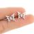 Korean Style Butterfly Studs Girlfriends New Stainless Steel Simple Butterfly Studs Wholesale Art Indie Ear Jewelry