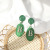 925 Silver Needle Green Series Alphabet Letter Earrings Korean Ins Mori Style Geometric Heart Shape Bear Ear Studs Autumn/Winter Earrings Wholesale
