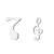 Foreign Trade Amazon New Product Love Heart Stud Earrings Electroplating XINGX Notes Simple Geometric Ornament Wholesale