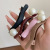 High-Grade Frosted Grip Simple Pearl Barrettes Female Back Hairpin Retro Design Shark Clip Hairware