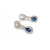 European and American Foreign Trade Fashion Trend Water Drop Earrings Diamond Inlaid Shiny Sapphire Crystal Ear Studs Earrings