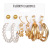 Europe and America Cross Border New Women's Earrings Retro Gold Ear Ring Suit 6-Piece Set Ms780