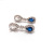 European and American Foreign Trade Fashion Trend Water Drop Earrings Diamond Inlaid Shiny Sapphire Crystal Ear Studs Earrings