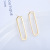 Foreign Trade Supply Spot Goods 925 Silver Stud Earrings in Stock Wholesale Hollow Curved Silver Stud Earrings Irregular Square Auricular Needle