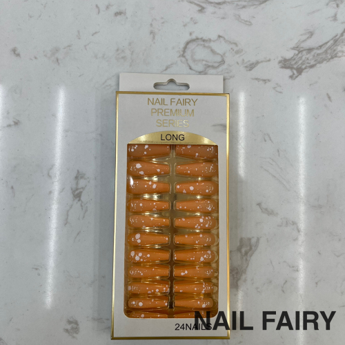 European and American Spot Bright Oil Long Ballet Nail Wear Armor Mid-Length Trapezoid Nail Art False Nails 