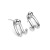 Japanese and Korean Fashion 925 Silver Stud Earrings Women's Double Line Light Bead Earrings Personality Back Hanging C- Shaped Internet Celebrity Hong Kong Style Earrings Fashion