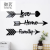 New 3D Hollow Arrow Guidepost Acrylic Mirror Sticker Bedroom Living Room Wall Self-Adhesive Decorative Wall Sticker