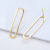 Foreign Trade Supply Spot Goods 925 Silver Stud Earrings in Stock Wholesale Hollow Curved Silver Stud Earrings Irregular Square Auricular Needle