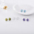 925 Sterling Silver High-Grade Niche Zircon Ear Studs Simple Month Stone Four Claw Foreign Trade Ear Studs Earrings Wholesale