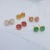 European and American Foreign Trade Ornament Wholesale Square Multi-Color Ear Studs Magic Color XINGX Color Rock Effect Small Ear Studs