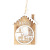 Cross-Border New Christmas Decorations Carved Christmas Little Pine Tree Elk Nordic Style Christmas Cabin Pendants