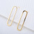 Foreign Trade Supply Spot Goods 925 Silver Stud Earrings in Stock Wholesale Hollow Curved Silver Stud Earrings Irregular Square Auricular Needle