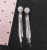 Foreign Trade European and American Wholesale Fashion Crystal Claw Chain Rhinestone Earrings Female Bride Temperament Long Tassel Stud Earrings