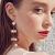 Cross-Border Foreign Trade Korean Style Fashion Simple Refined Long Earrings Personality All-Match Large and Small Pearls Ear Stud Earring Women's