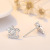 Qiao Lanxuan Korean Fashion 925 Silver Needle Fashion Alphabet Letter Earrings Elegant Female Rose Gold Ear Rings Live Broadcast