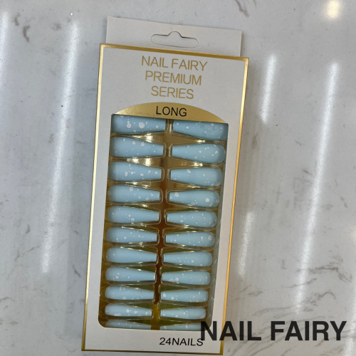 european and american spot frosted long ballet armor wear mid-length trapezoid nail art false nails