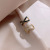 Star Yintao Same Style Ear Studs 2021 New Trendy Women's 8-Word Earrings Temperament Wild Simple 925 Silver Pin Earrings