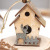 Cross-Border New Christmas Home Decorations European Elk Christmas Tree Forest Cabin Wood Products Pendant