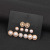 European and American Retro Stud Earrings Gold 9 Pairs Earrings Set Combination Simple All-Match Small Ear Rings Foreign Trade Supply