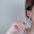 Korean New Big Water Drop Three-Chain Earrings 925 Silver Pin Earrings Foreign Trade Sense Fine Zircon-Embedded Earrings Earrings for Women