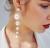 Cross-Border Foreign Trade Korean Style Fashion Simple Refined Long Earrings Personality All-Match Large and Small Pearls Ear Stud Earring Women's