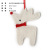 Amazon Cross-Border Christmas Decorations Non-Woven Simple Red and White Elk Pendant Christmas Tree Cloth Hanging Ornaments