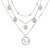 Women's New Popular Multi-Layer Wafer Pendant Combination Necklace Foreign Trade Ornament Wholesale