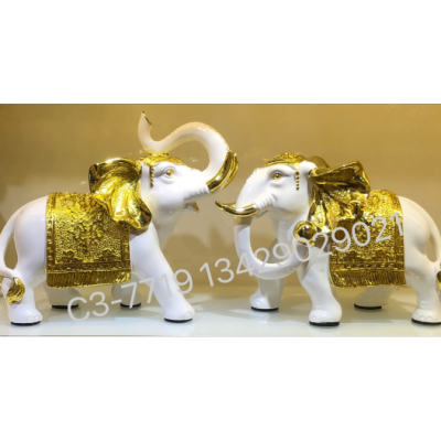 Elephant Decoration Resin Electroplating Soft Outfit Crafts Gift Gift Entrance Office TV Stand